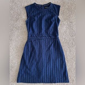 Navy eyelet Banana Republic dress, size 0